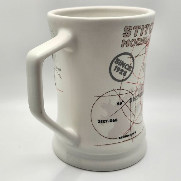 Disneyland Disney Parks Stitch Model 03 3D Embossed White 16oz Coffee Mug - Picture 6 of 9